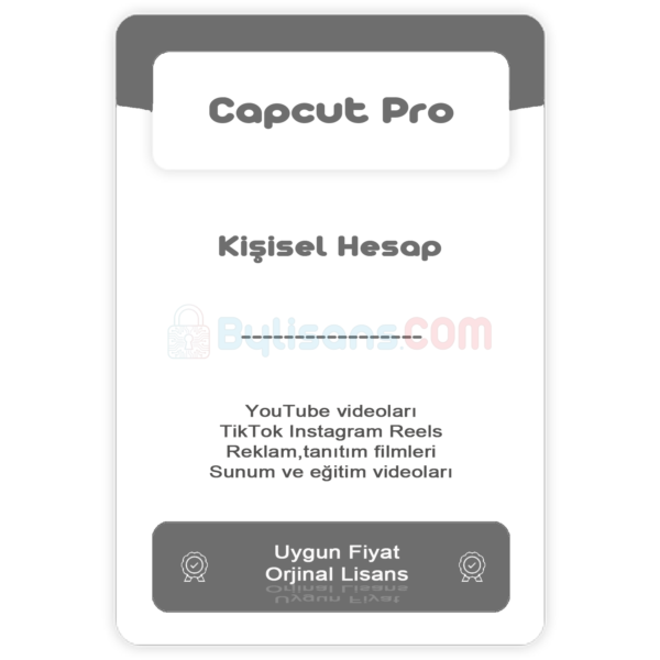 Capcut Pro - Kişisel Hesap - 1 Aylık (Garanti: 7 Gün)