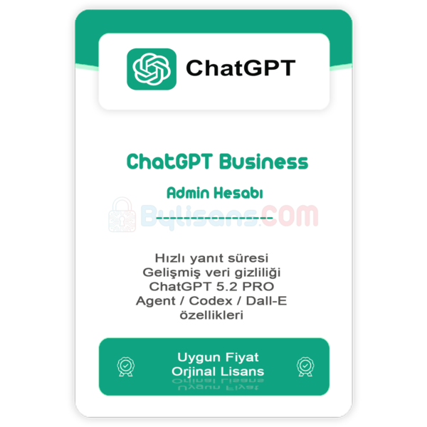 ChatGPT Business - Admin Hesabı - 4 Haftalık (Garanti: 12 gün)