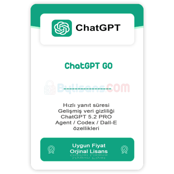 ChatGPT GO - 1 Yıllık (Garanti: 15 Gün)
