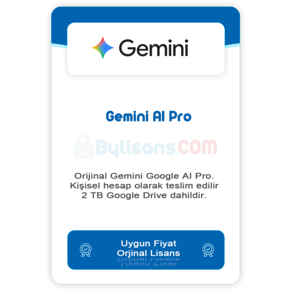 Gemini Google AI Pro - 1 Aylık